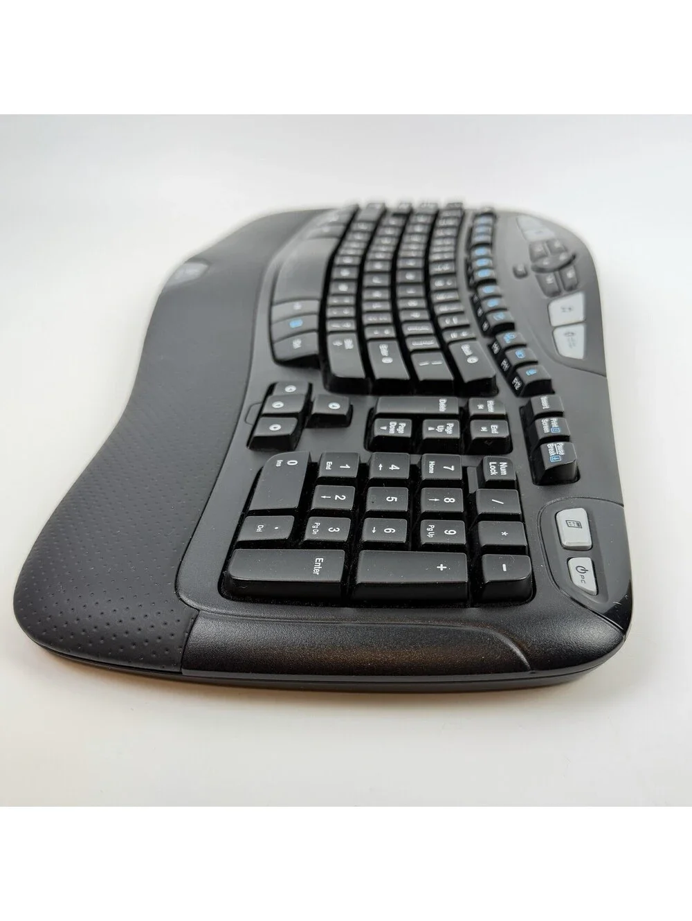 Logitech K350 Black Wave Wireless Keyboard With Dongle Ergonomic - Works